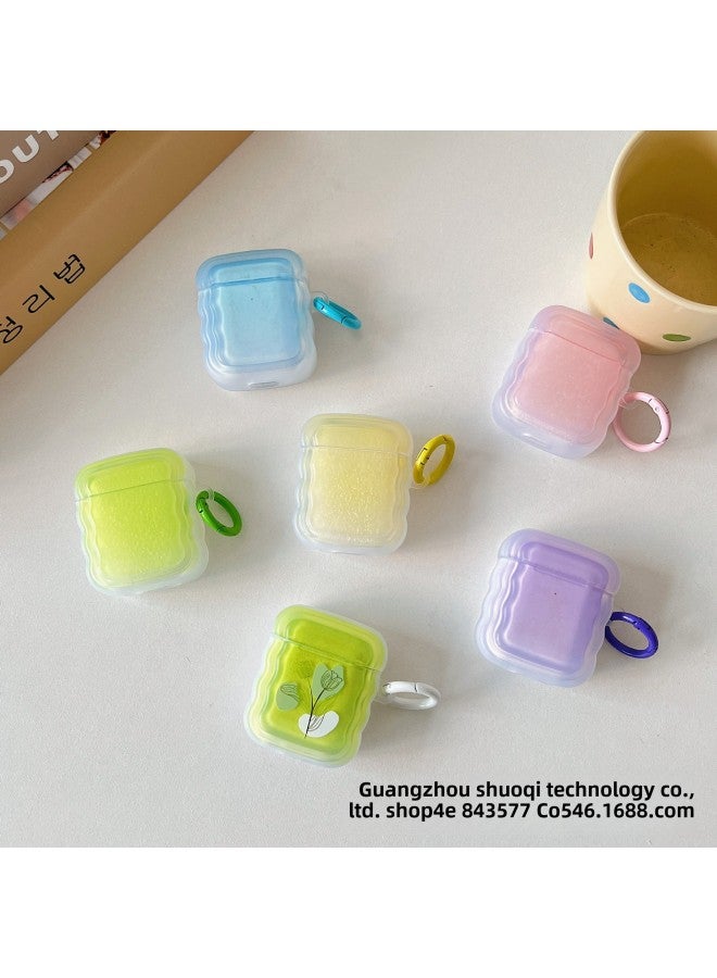 Gradient Stereo Wave For Apple Airpods4 Generation Bluetooth Earphone Shell Pro2/3/1/2 Generation Earphone Soft Shell-Specifications:Figure 6 + Hanging Buckle Individually Packaged