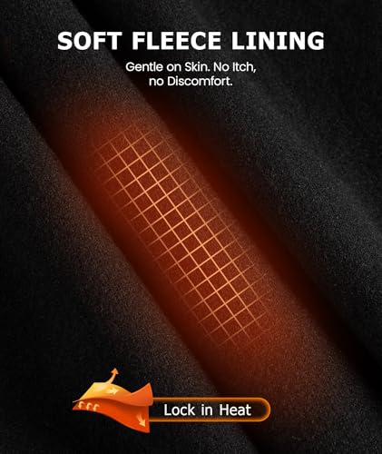 SIMIYA mens Thermal Sets Long Johns Fleece Lined Sleeve Base Layer Top Bottom Underwear, 1pack Set Black, Medium - Image 2