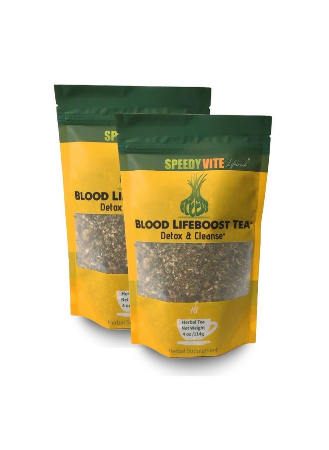 SpeedyVite - Blood Cleansing Lifeboost Tea Organic Cleanses & Supports Natural Removal Of Excess Waste Chemicals From The Blood Stream Chaparral Echinacea Chamomile.. Herbal Supplement - Image 1