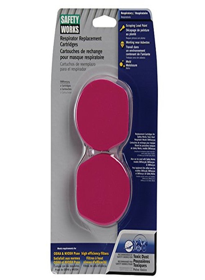 Safety Works SWX00324 Toxic Dust Respirator Replacement Cartridges, P100 - Image 3
