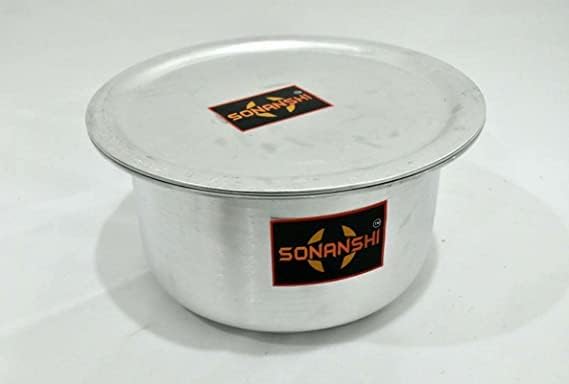 Sonanshi Sonanshi™ Aluminium Patila/Bhagona/Tapeli/Saucepot/Handi Set with LID (Pack of 3) (1,3 & 5 litres)  - Image 3