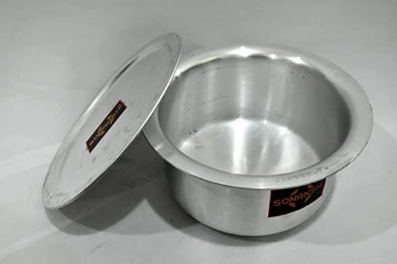 Sonanshi Sonanshi™ Aluminium Patila/Bhagona/Tapeli/Saucepot/Handi Set with LID (Pack of 3) (1,3 & 5 litres)  - Image 4