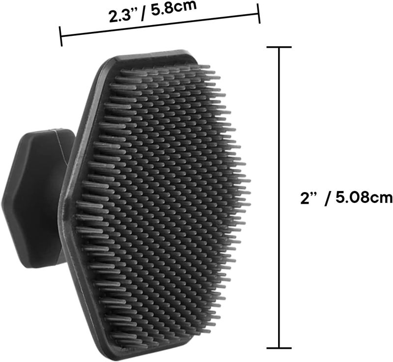 TOOLETRIES Men's Face Scrubber - Premium Silicone Facial Cleansing Brush, Gentle Exfoliator Pad & Soft-Touch Massager - Removes Dead & Dry Skin - Long Lasting Shower Accessories - Charcoal - Image 2