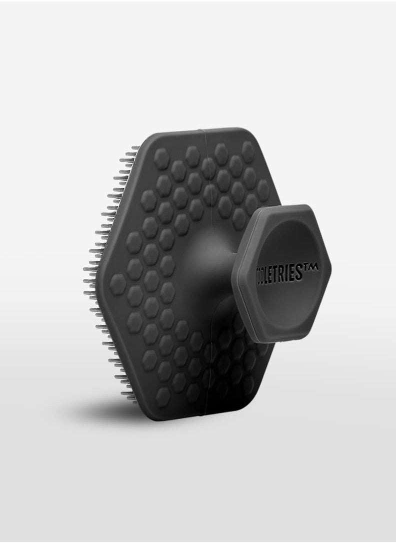 TOOLETRIES - Tooletries - Men's Face Scrubber - Premium Silicone Facial Cleansing Brush, Gentle Exfoliator Pad & Soft-Touch Massager - Removes Dead & Dry Skin - Long Lasting Shower Accessories - Charcoal - Image 1