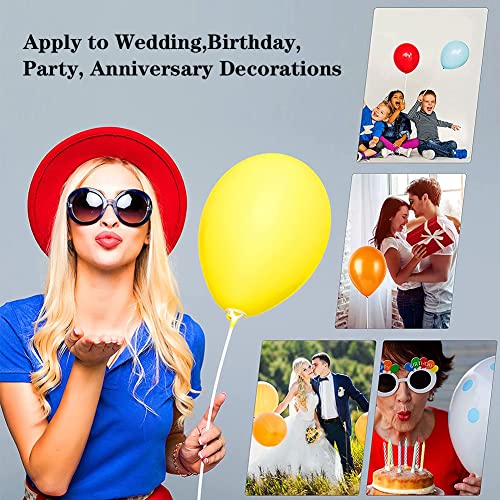 Horolas 100 Pieces Balloon Sticks Holders with Cups 16 Inch for Party Birthday Wedding Anniversary Decoration White - Image 5