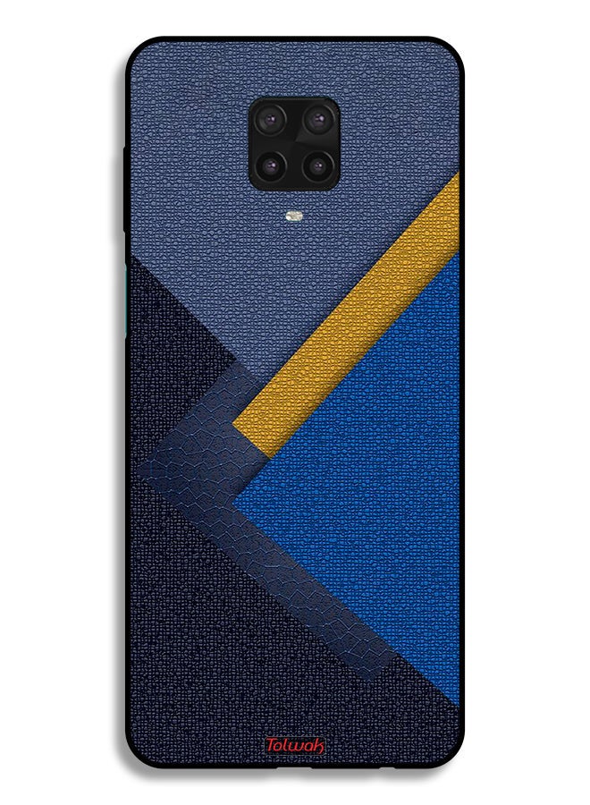 Tolwak Xiaomi Redmi Note 9 Pro Protective Case Cover Triangles Leather Shades Pattern - Image 2