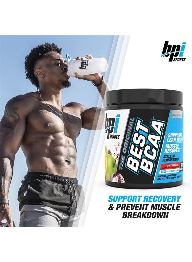 BPI SPORTS Best BCAA - Building Blocks of Protein and Muscle - Post-Workout Recovery - Weight Loss Support - Fruit Punch, 30 Servings, 300 grams  - Image 3