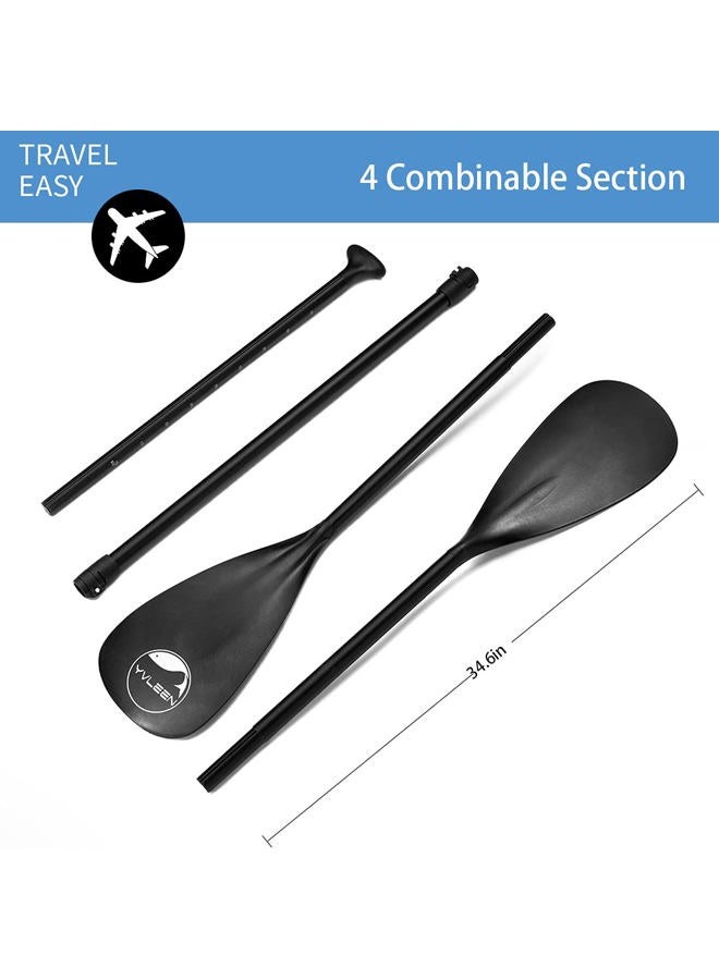 YVLEEN Alloy SUP Paddle - Adjustable Stand Up Paddle Board Paddle - 3-Piece or 4-Piece Floating Kayak Paddle - Image 4