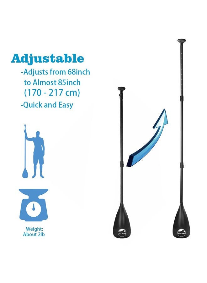 YVLEEN Alloy SUP Paddle - Adjustable Stand Up Paddle Board Paddle - 3-Piece or 4-Piece Floating Kayak Paddle - Image 2
