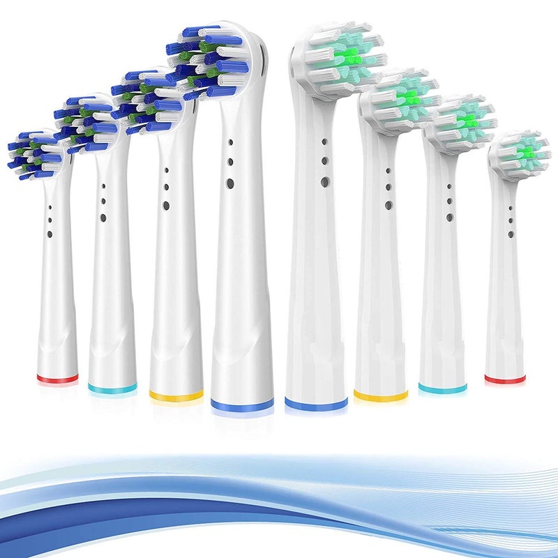 TINGOX Replacement Toothbrush Heads for Oral B Braun, 8 Pack Professional Electric Toothbrush Heads, Precision Clean Brush Heads Refill Compatible with Oral-B 7000/Pro 1000/9600/ 5000/3000/8000 (8pack) - Image 1