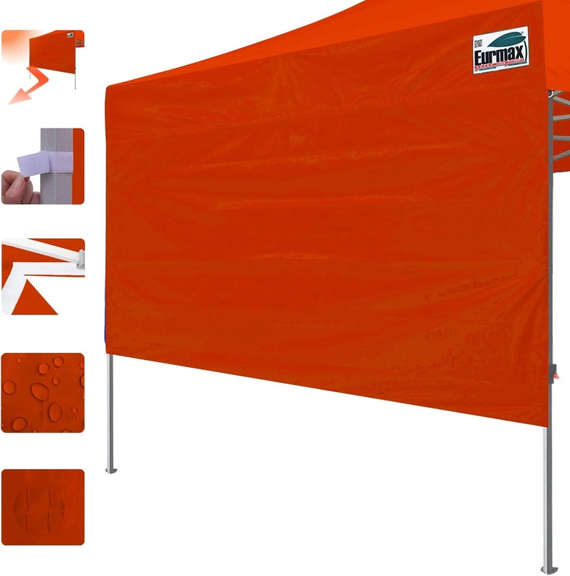 Eurmax USA 10ft Instant Canopy SunWall Canopy Tent Sidewall for Pop Up Canopy Tent,1 Pack Removable Sidewall Only(Orange) - Image 5
