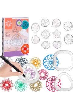 Spirograph Ruler Drawing Set Gears Painting Magic Spiral Tool Plastic Template Art Training Kit for DIY Crafts Kids School Home 18PCS