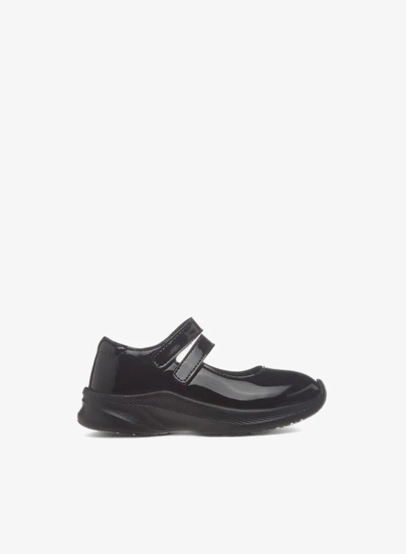 Flora Bella By Shoexpress Girls Solid Mary Jane School Shoes with Hook and Loop Closure