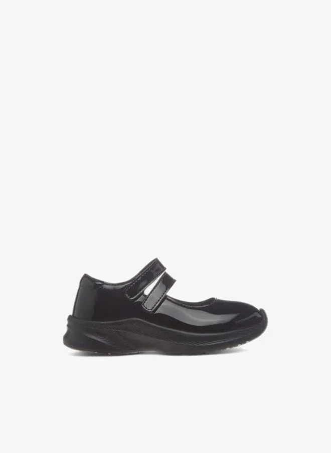 Flora Bella By Shoexpress Girls Solid Mary Jane School Shoes with Hook and Loop Closure