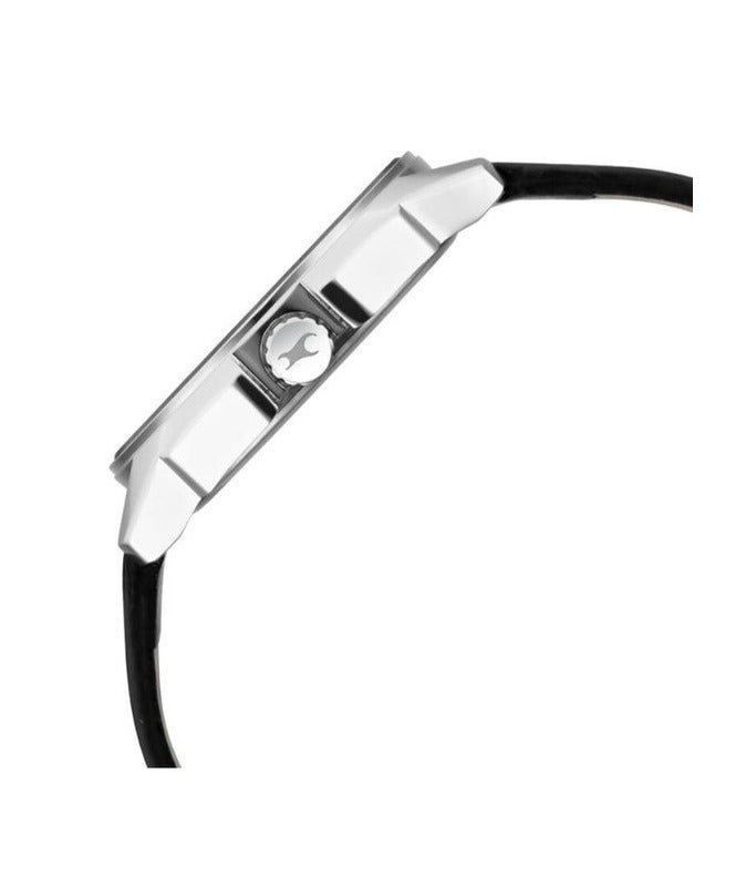 Fastrack By Titan Wear Your Look Quartz Analog Silver Dial Leather Strap Watch for Men 3089sl15 - Image 4