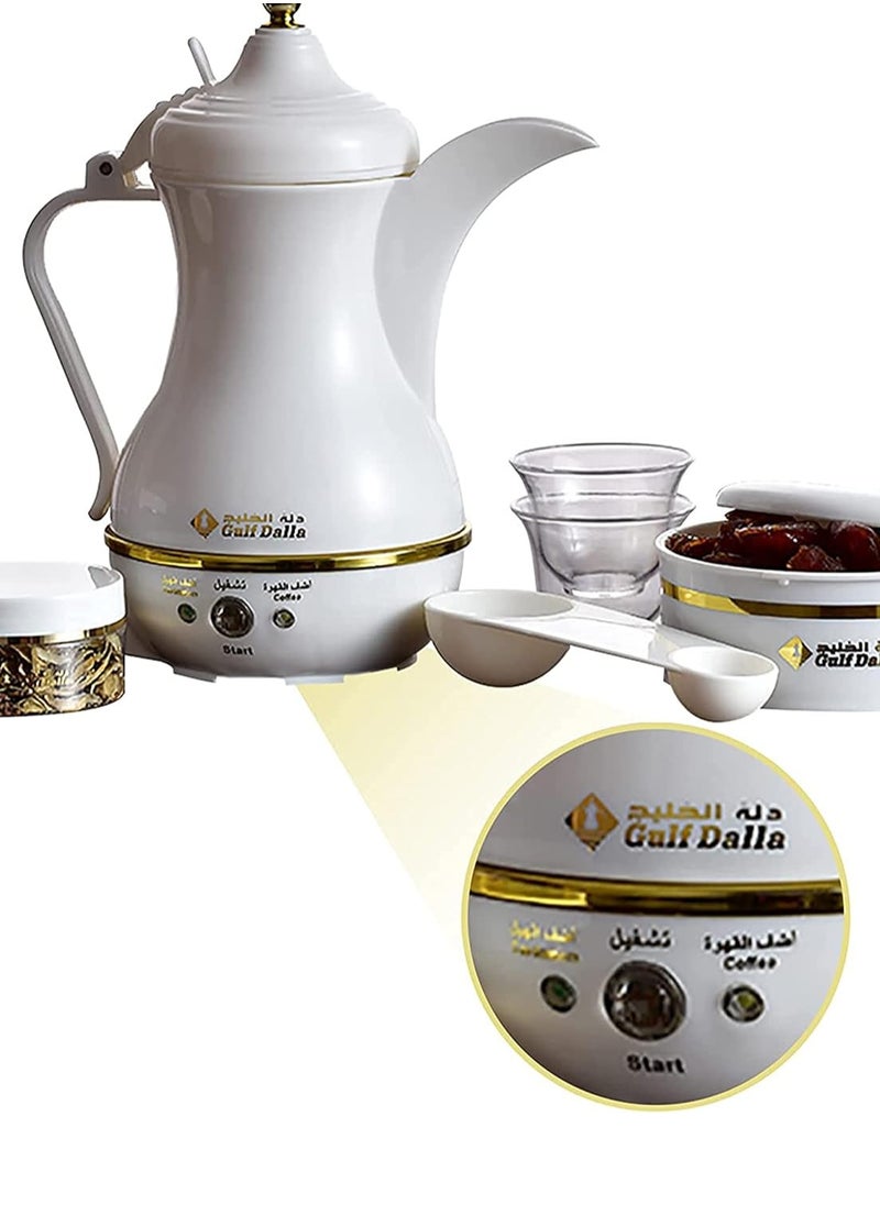 Gulf Dalla Gulf Dalla Coffee Maker – 400ml, 850W, with Cardamom Function – Full Set  - Image 4