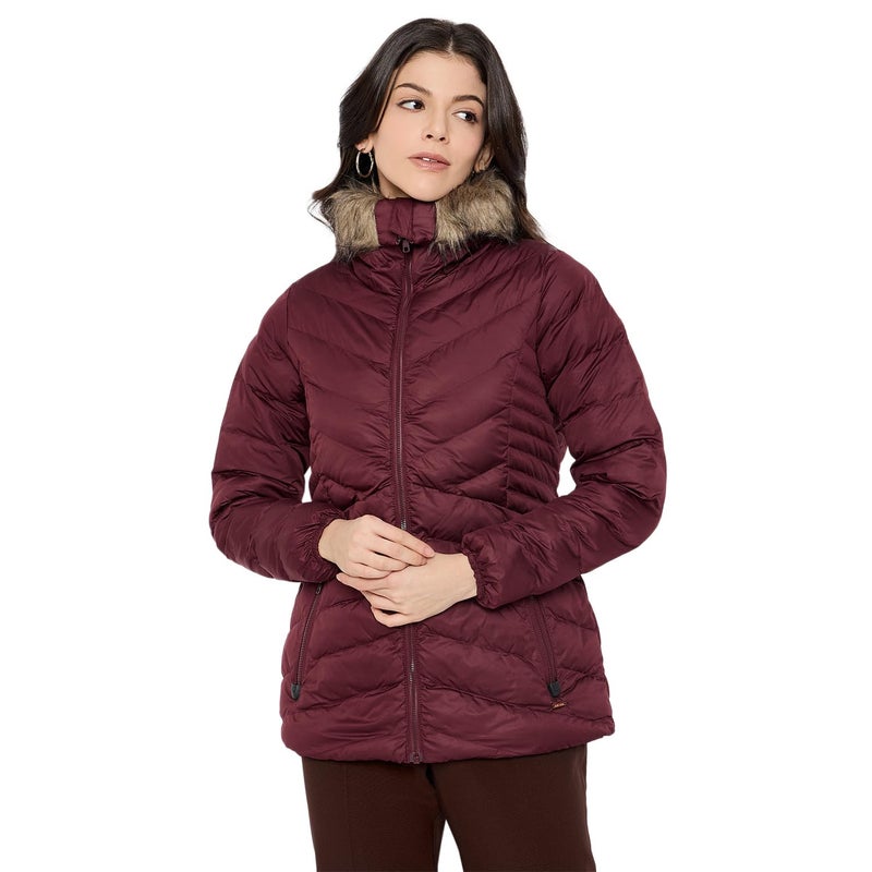 Duke Stardust Women Full Sleeve Quilted Jacket (SDZ4168_Wine_XL) - Image 5