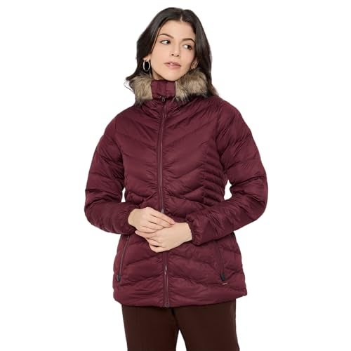 Duke Stardust Women Full Sleeve Quilted Jacket (SDZ4168_Wine_XL) - Image 1