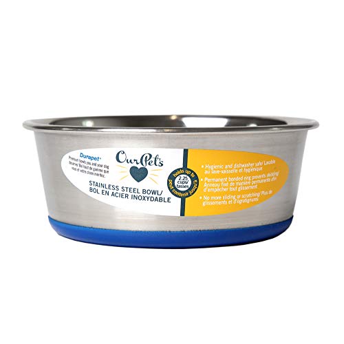 Our Pets OurPet's DuraPet Premium Dishwasher Safe Stainless Steel Dog Bowl for Food or Water [Multiple Sizes for Small to Large Dogs] in Traditional or Wide Base Design - 2.25 Cup - Image 1