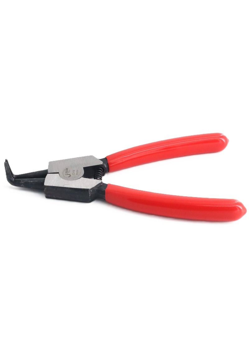 jetechtool Jetech Mini Bent Nose Pliers for Jewelry Making 4-1/2 Inches (120mm) Curved Jaws Small Thin Needle Nose, External Snap Ring Pliers, Precision Fine Pliers Professional Beading Tool Hobby Craft - SR-5D - Image 2