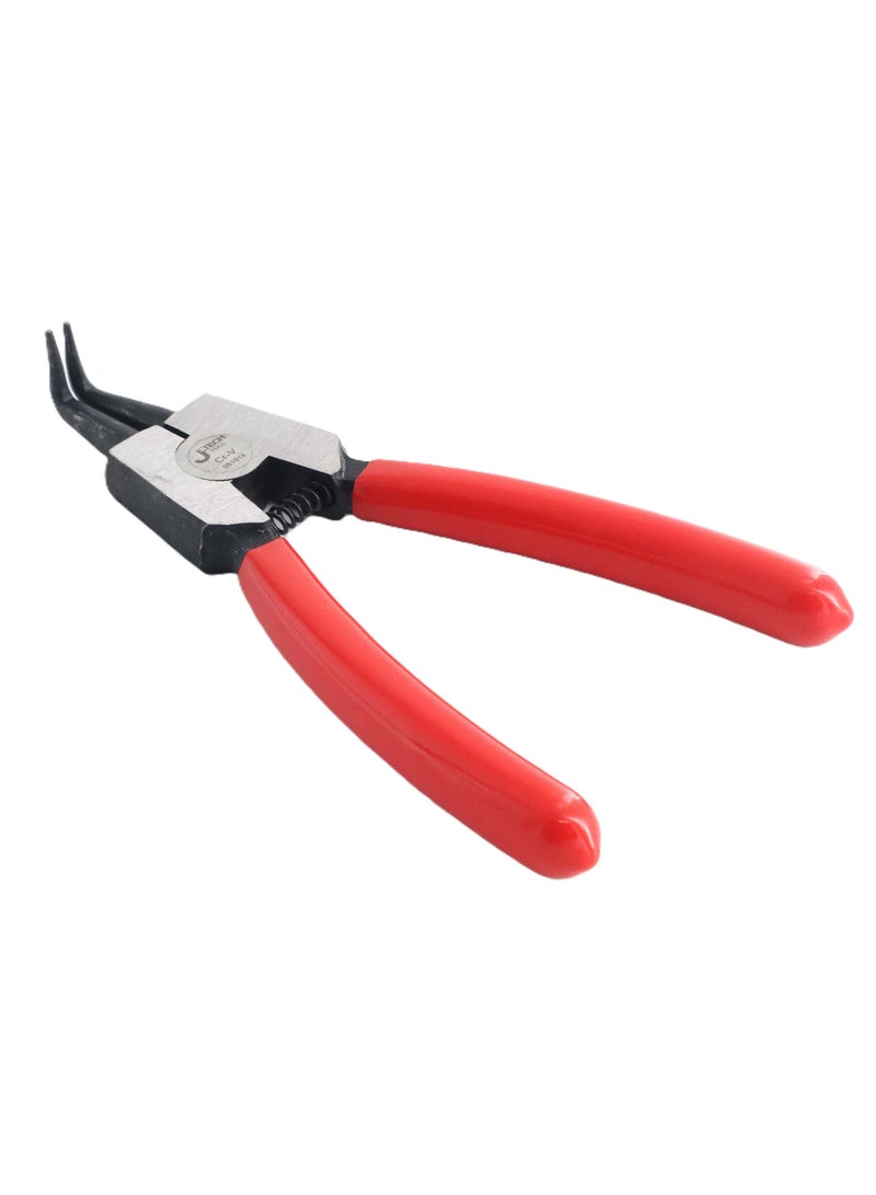 jetechtool Jetech Mini Bent Nose Pliers for Jewelry Making 4-1/2 Inches (120mm) Curved Jaws Small Thin Needle Nose, External Snap Ring Pliers, Precision Fine Pliers Professional Beading Tool Hobby Craft - SR-5D - Image 3