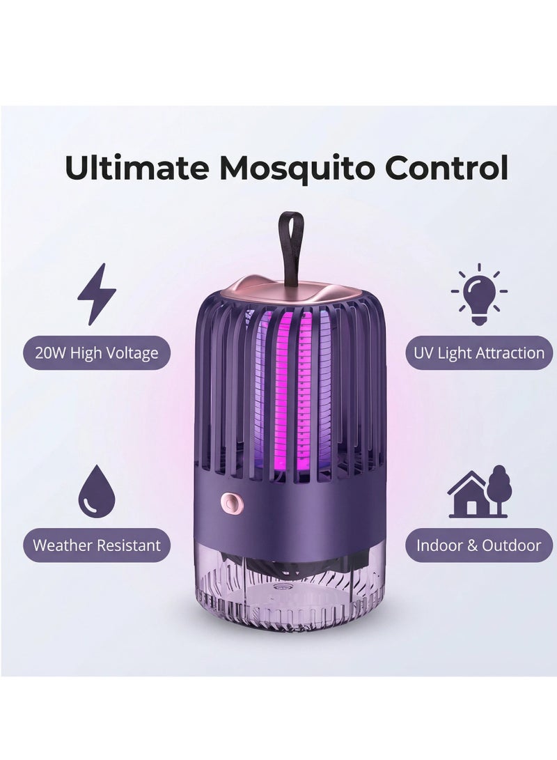 الأزرق جي دبليو قاتل إلكتروني محمول قابل لإعادة الشحن، قوي، يعمل بالأشعة فوق البنفسجية، قاتل للحشرات والدبابير، مناسب للمنزل والفناء والتخييم - Image 2