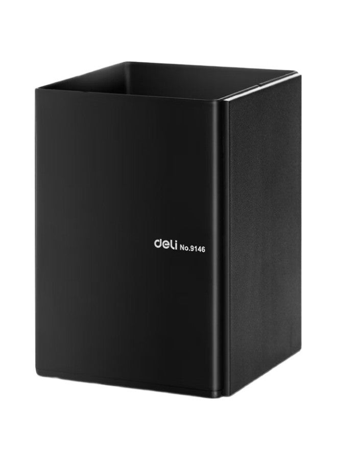 Deli [Back To School Essential] Deli Metal Steel Desktop Pen Holder, Business Office Storage Box, Black 9146 - Image 2
