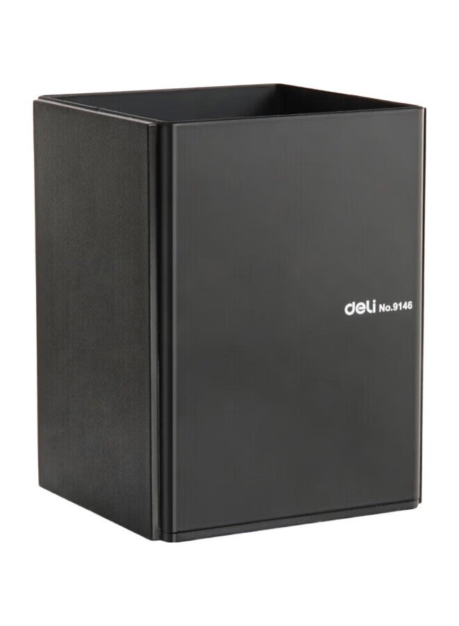 Deli [Back To School Essential] Deli Metal Steel Desktop Pen Holder, Business Office Storage Box, Black 9146 - Image 1