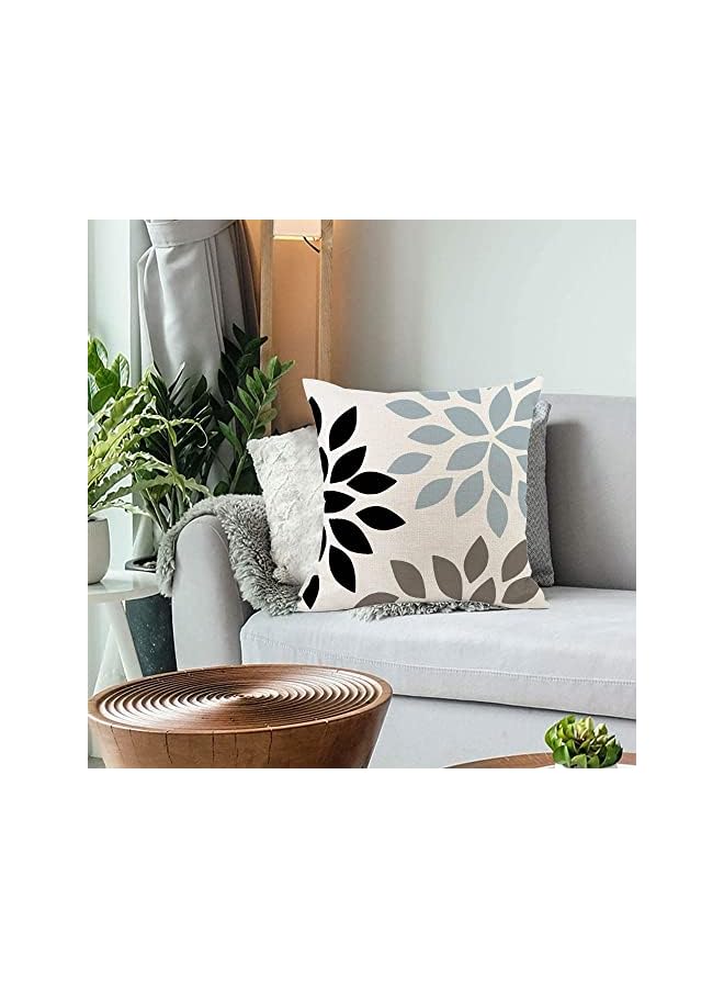 The Bros Throw Pillow Covers 4 Pack 45x45cm Cotton Linen Modern Geometric Square Pillowcases for Couch Sofa Chair Bedroom Home Decor Blue - Image 5