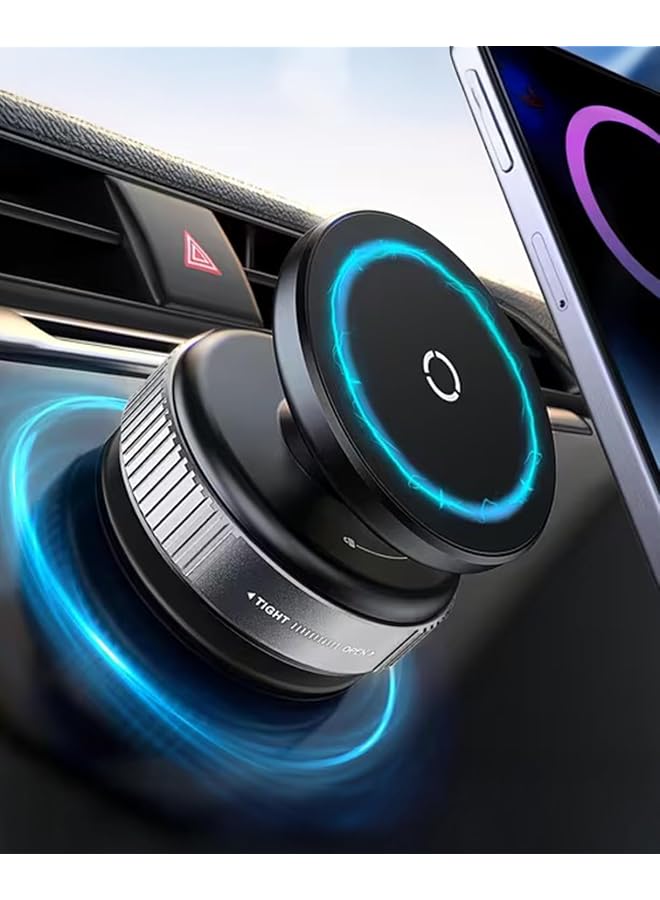 S-TOP Magnetic Car Phone Holder with Strong Grip, 360° Rotation, Vacuum Suction Cup, Dashboard & Windshield Mount for Smartphones - Image 1