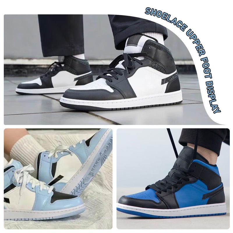 UamGlsob رباط أحذية قطنية UamGlsob للأحذية الرياضية، بدائل لرباط الأحذية الرياضية Air Jordan 1/2/3/4/5/6/7/8 لكرة السلة والتنس والجري (أبيض، 54"/140 سم) - Image 5