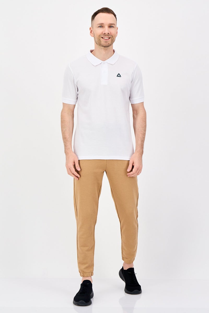 Reebok Men Sportswear Fit Short Sleeve Outdoor Polo Shirt, White - Image 4