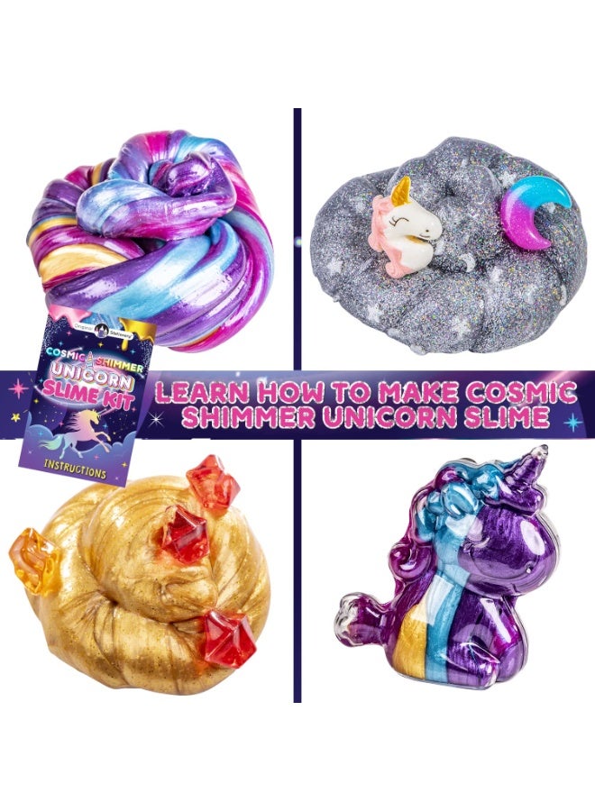 Slime Kit - Multicolor Unicorn Glitter & Glow-in-The-Dark Slime Gift for Girls Ages 7+ - DIY Creative Fun for Girls Crafts with Beads & Sparkles - Multicolor, Unicorn, Unscented - Image 2