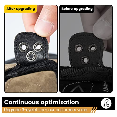 DINGGU Steel Toe Shoes for Men, Safety Mens Work Shoes Comfortable Indestructible Work Shoes for Men Steel Toe Construction Leather Brown 10 - Image 4