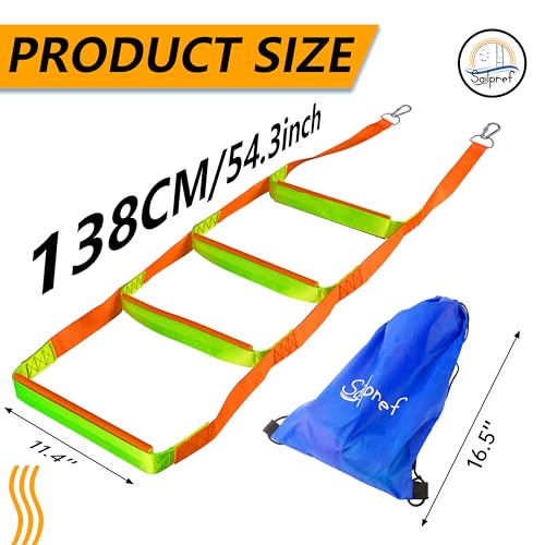 sailpref Boat Rope Ladder, 4 Step Boat Ladder, Heavy Duty 600lbs Strength with Carbon Fiber Reinforced Steps, Foldable Assist Boarding Rope Ladder for Inflatable Boat, Pontoon Boat, Sailboat, Kayak, Motorboat - Image 4