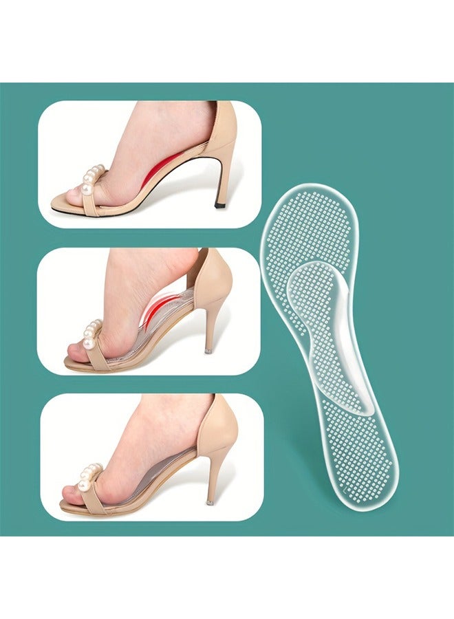 Generic 1Pair Women's Arch Orthopedic Pad For Flat Feet ,High Heel Shoes Pads, Sandals Insole Transparent Insole Shock-Absorbing Non-slip  - Image 1