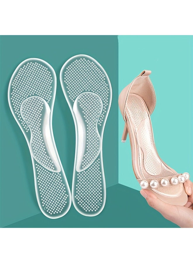 Generic 1Pair Women's Arch Orthopedic Pad For Flat Feet ,High Heel Shoes Pads, Sandals Insole Transparent Insole Shock-Absorbing Non-slip  - Image 2