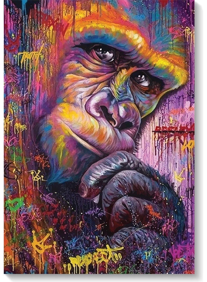 RYN Gorilla Wall Art Multicolour 40x60cm - Image 1