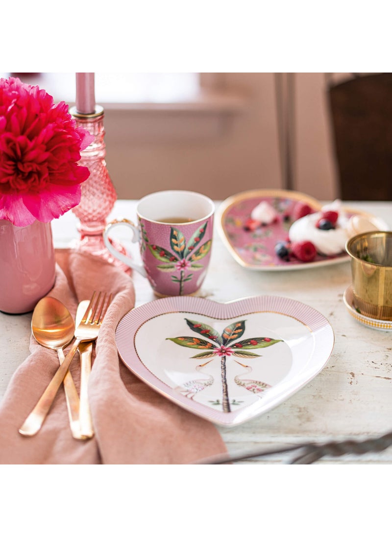 Pink Porcelain Serving Plate 21.5 cm
