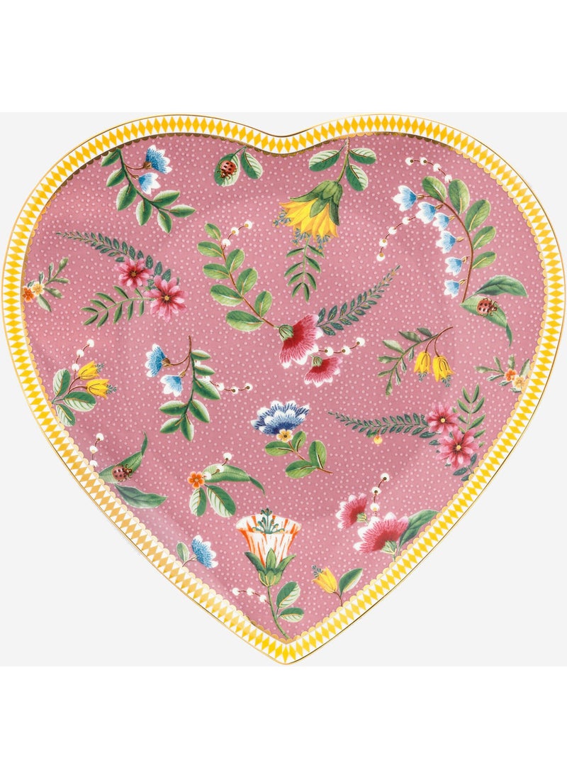 Pink Porcelain Serving Plate 21.5 cm