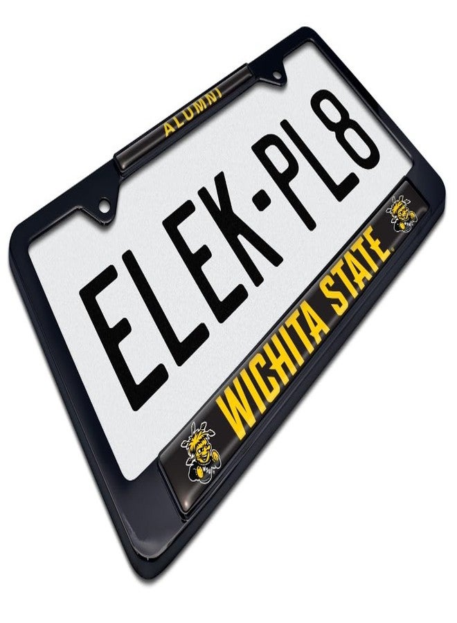 Elektroplate Officially Licensed Wichita State Alumni 3D Doming Black All-Metal Standard Size License Plate Frame Tag Holder for Cars/SUVs/Trucks Weatherproof Automotive Accessory - Image 5