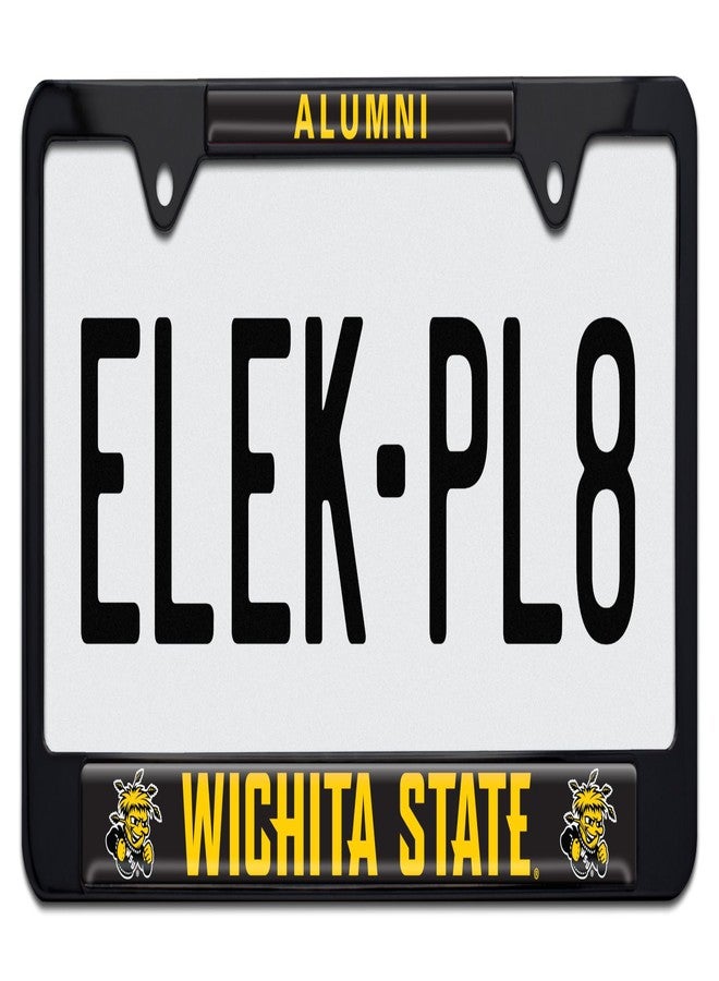 Elektroplate Officially Licensed Wichita State Alumni 3D Doming Black All-Metal Standard Size License Plate Frame Tag Holder for Cars/SUVs/Trucks Weatherproof Automotive Accessory - Image 4