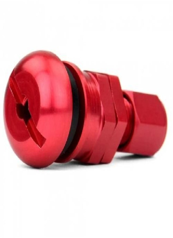 RAYS - 4 Aluminum Valve Stem Caps Wheels Rims Red - Image 1