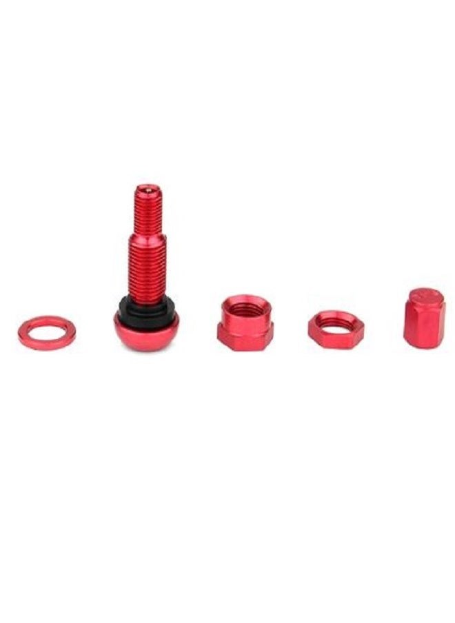RAYS - 4 Aluminum Valve Stem Caps Wheels Rims Red - Image 1