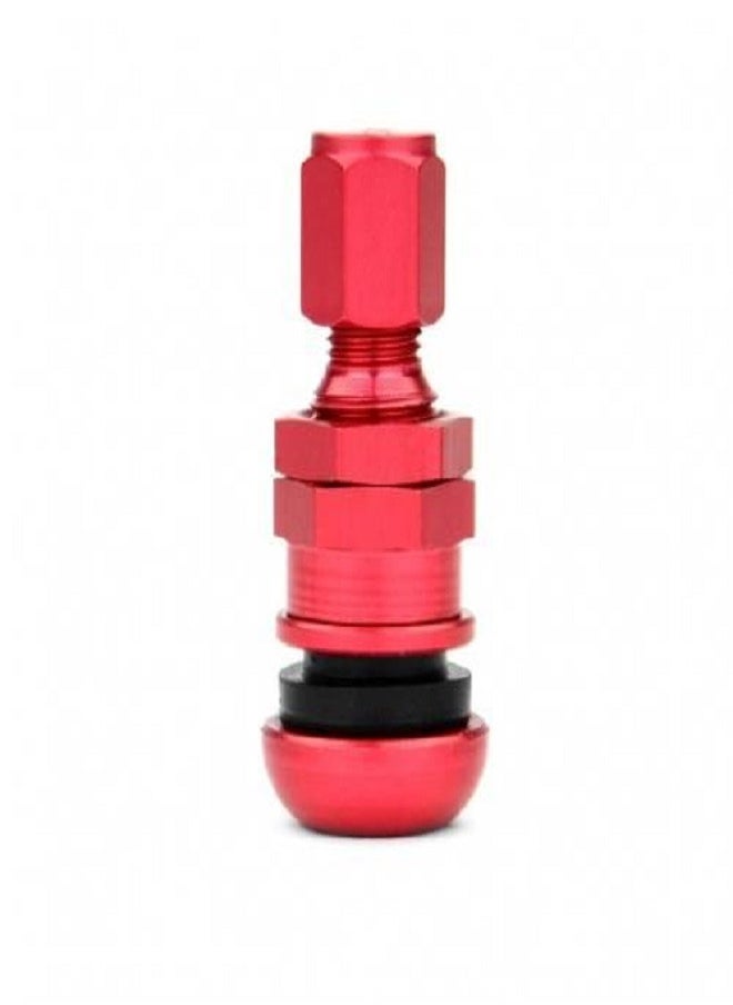 RAYS - 4 Aluminum Valve Stem Caps Wheels Rims Red - Image 1