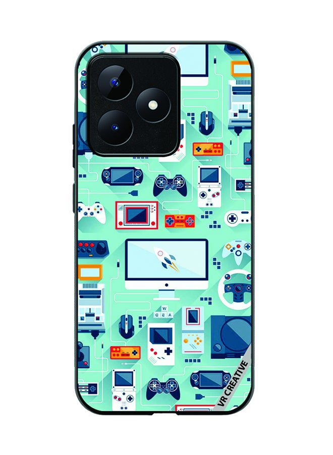 VR CREATIVE Protective Case Cover For Realme C53 Technology Items Design Multicolour - Image 1