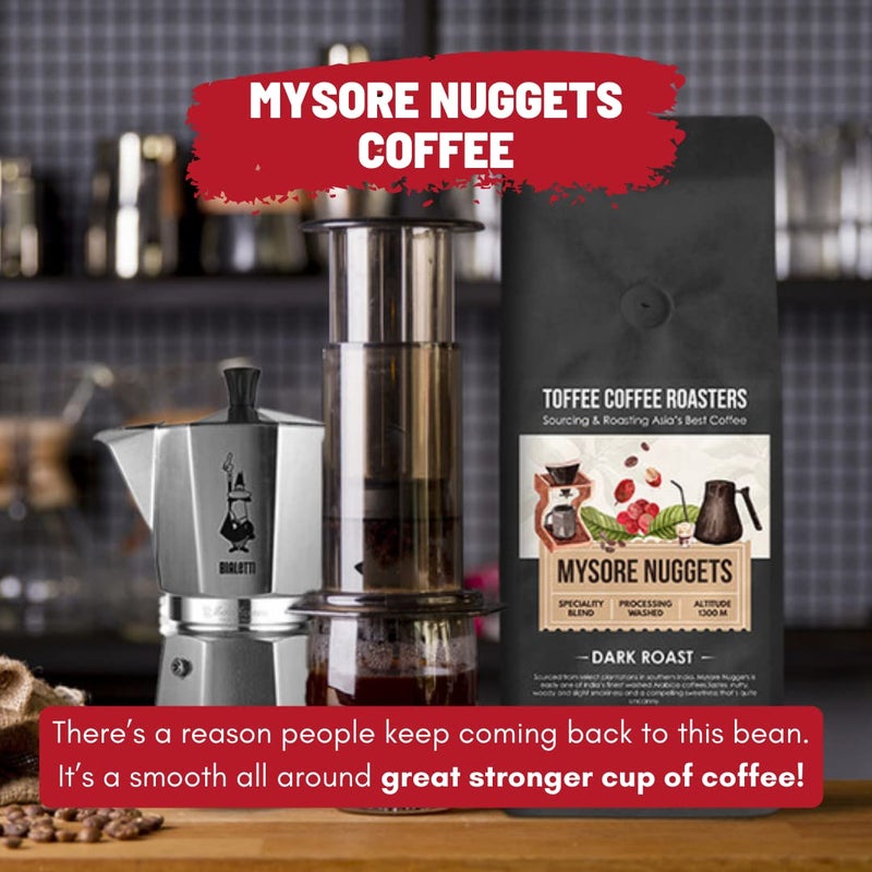 Toffee Coffee Roasters Mysore Nuggets Speciality Blend, 100% Arabica Medium Dark Roasted,(500 g) (Whole Beans) - Image 5
