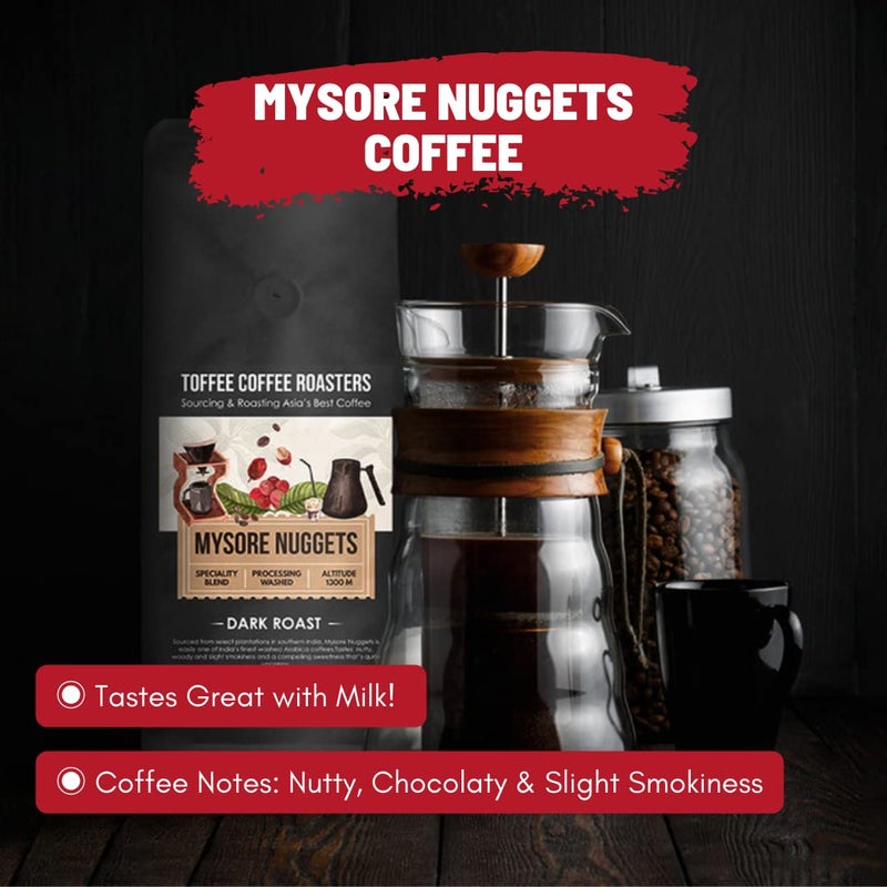 Toffee Coffee Roasters Mysore Nuggets Speciality Blend, 100% Arabica Medium Dark Roasted,(500 g) (Whole Beans) - Image 4