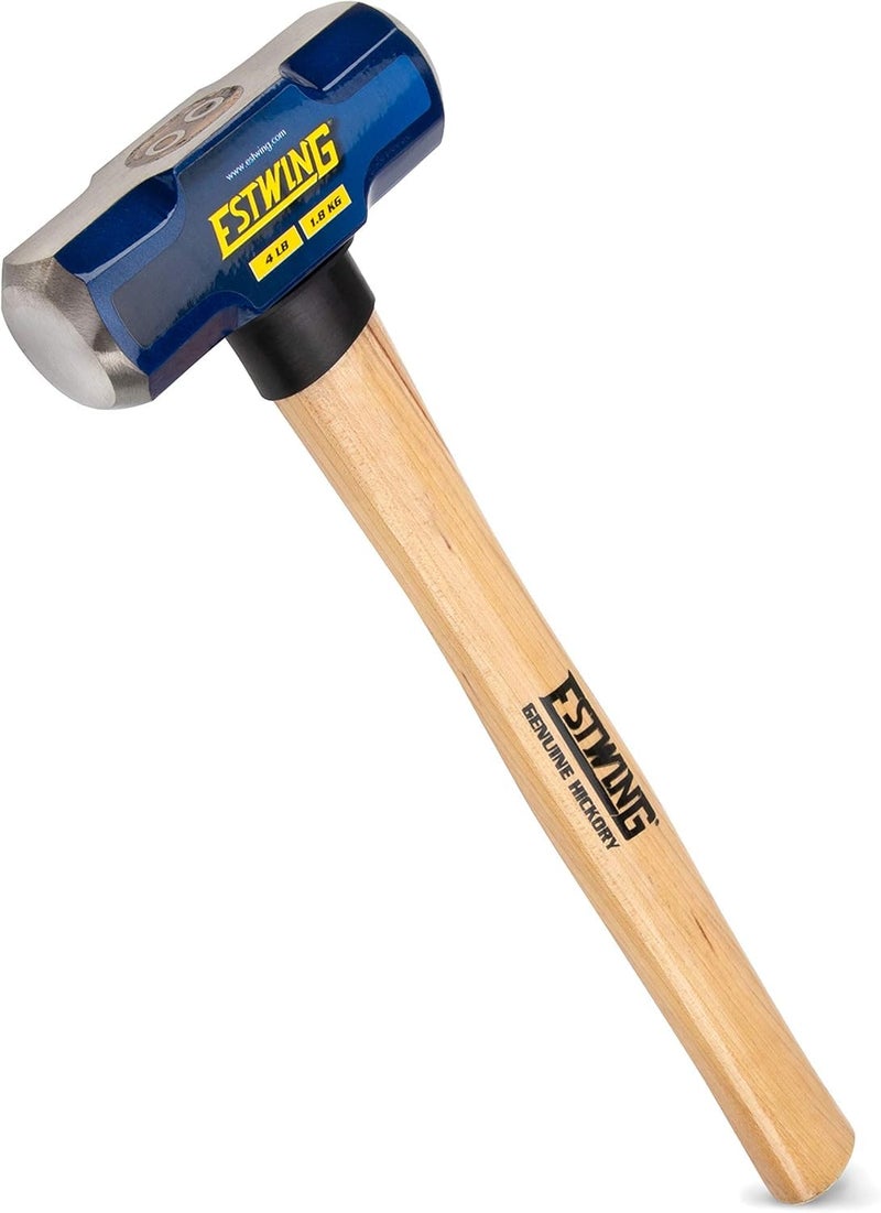 Estwing Sledge Hammer 1.8 Kg, 16" (400mm) U.S Hickory Wood Handle| Ideal for Heavy Demolition work, bending metals etc.| Tough Drop Forged Head | ESH-416W - Image 1
