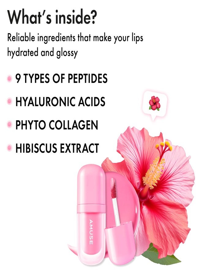 Amuse SEOUL BEBE TINT - 03 COOL HIBISCUS | 24-hour Long-lasting Lip Stain, Plumping, Hydrating, Moisturizing, No Peel Off, Lip Care, Treatment, Non Sticky, Korean Lip Tint for Dry Lips - Image 5